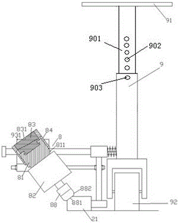 Height-adjustable garden road edge trimming device and using method thereof