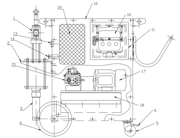 Oil pressure coating device