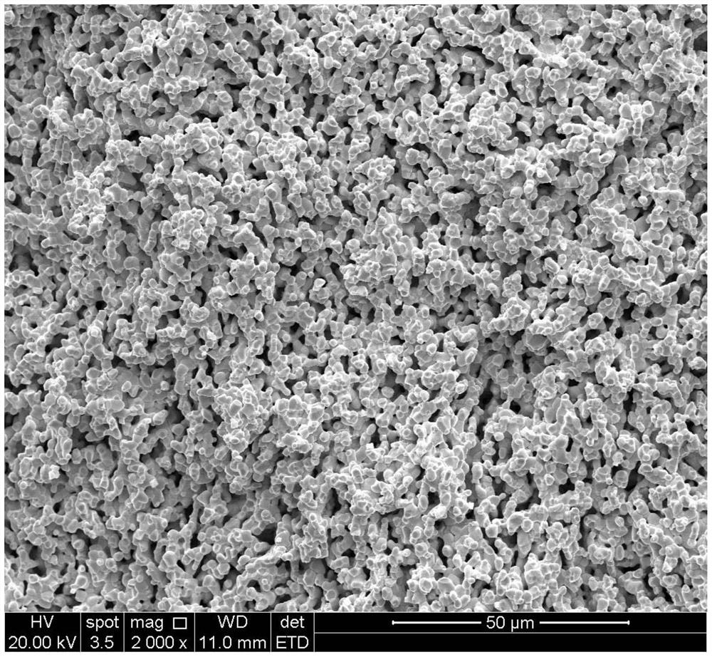 A method for preparing porous tungsten material based on w-fe-c system corrosion method