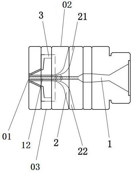 Extrusion die for solid foaming plate with co-extrusion reinforced material