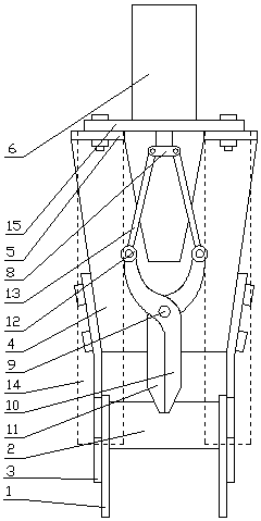 Conveying belt type long strip-shaped food shearing mechanical device