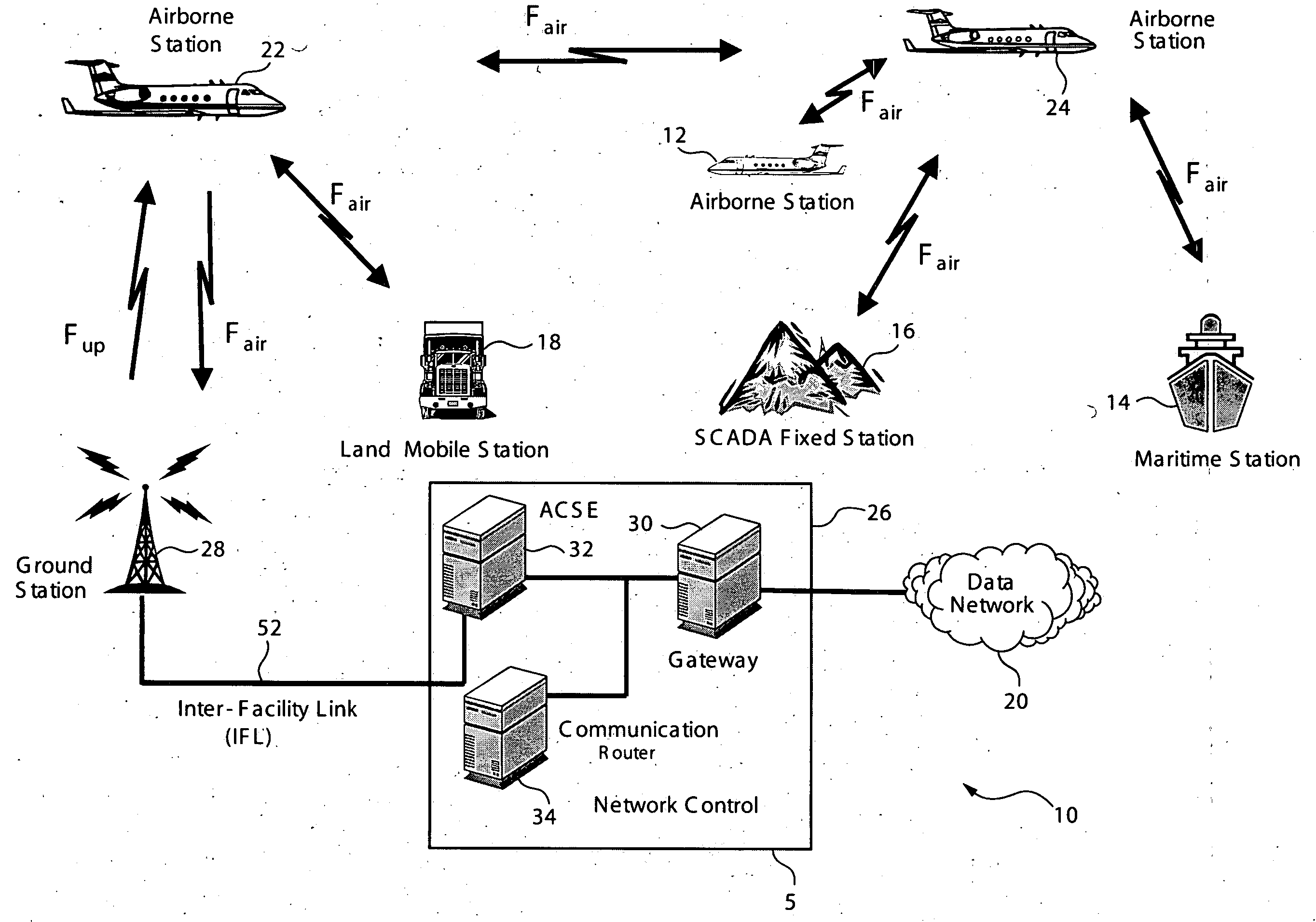 Airborne radio relay system