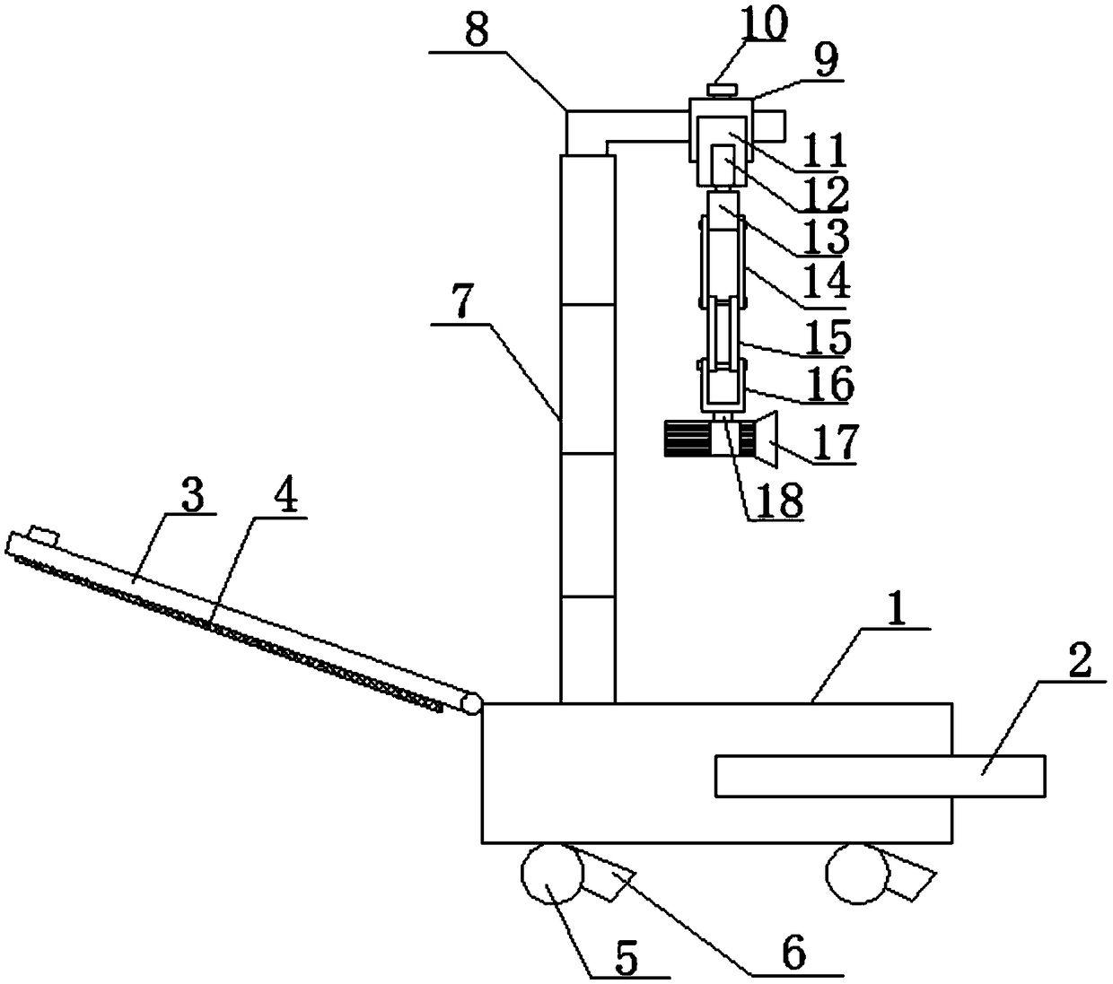 Lighting device for road construction