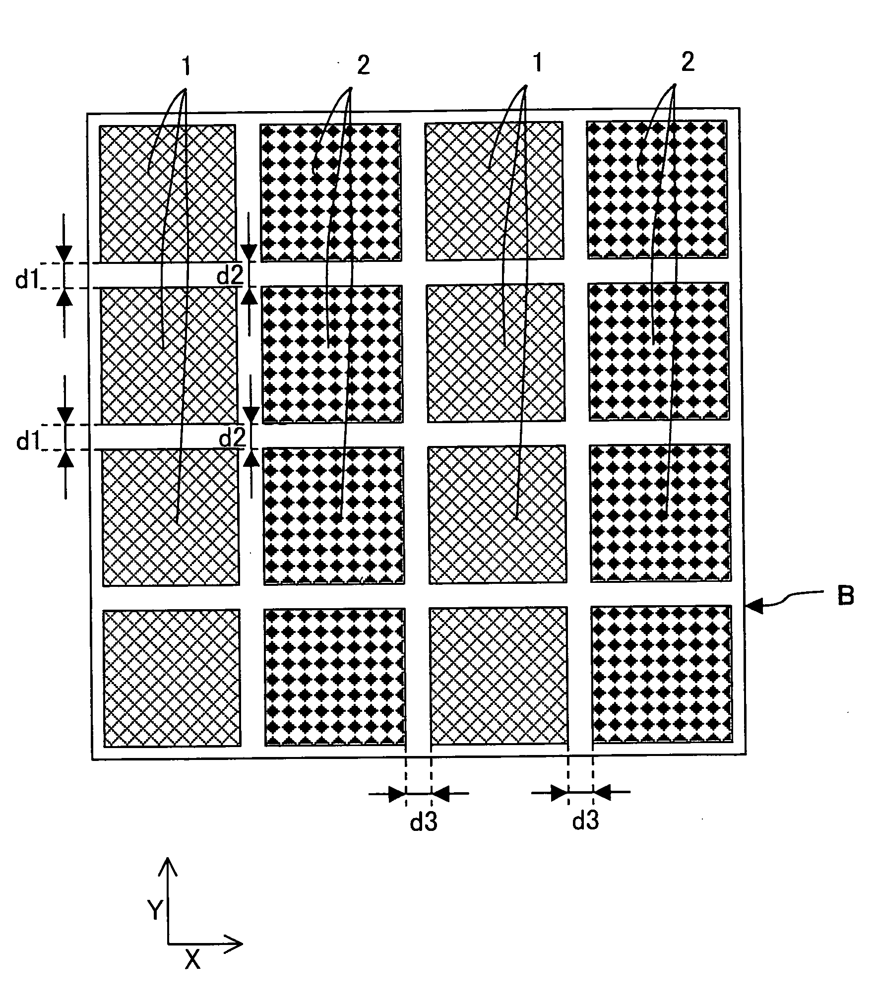 Placement configuration of MIM type capacitance element