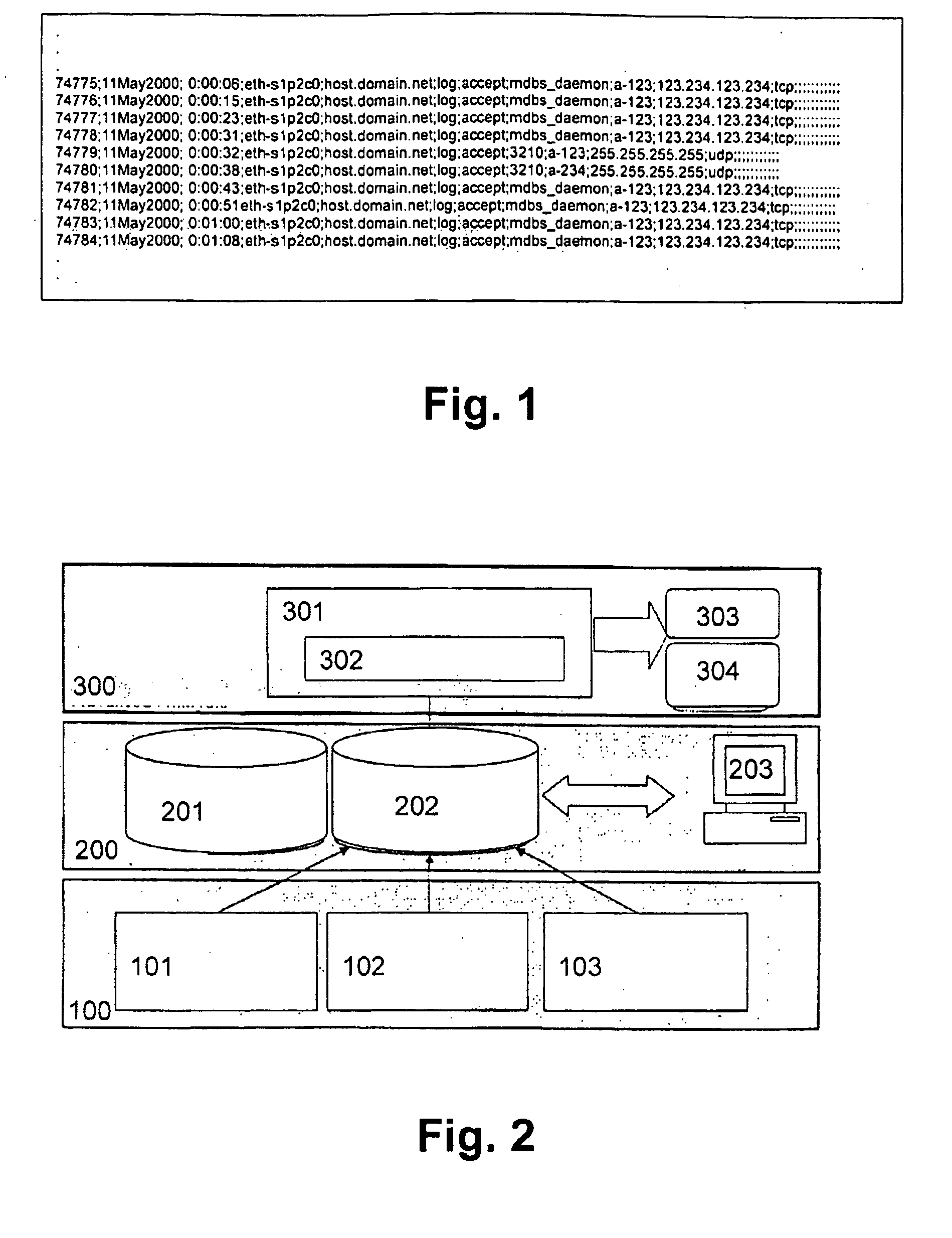 Method and apparatus for compressing log record information