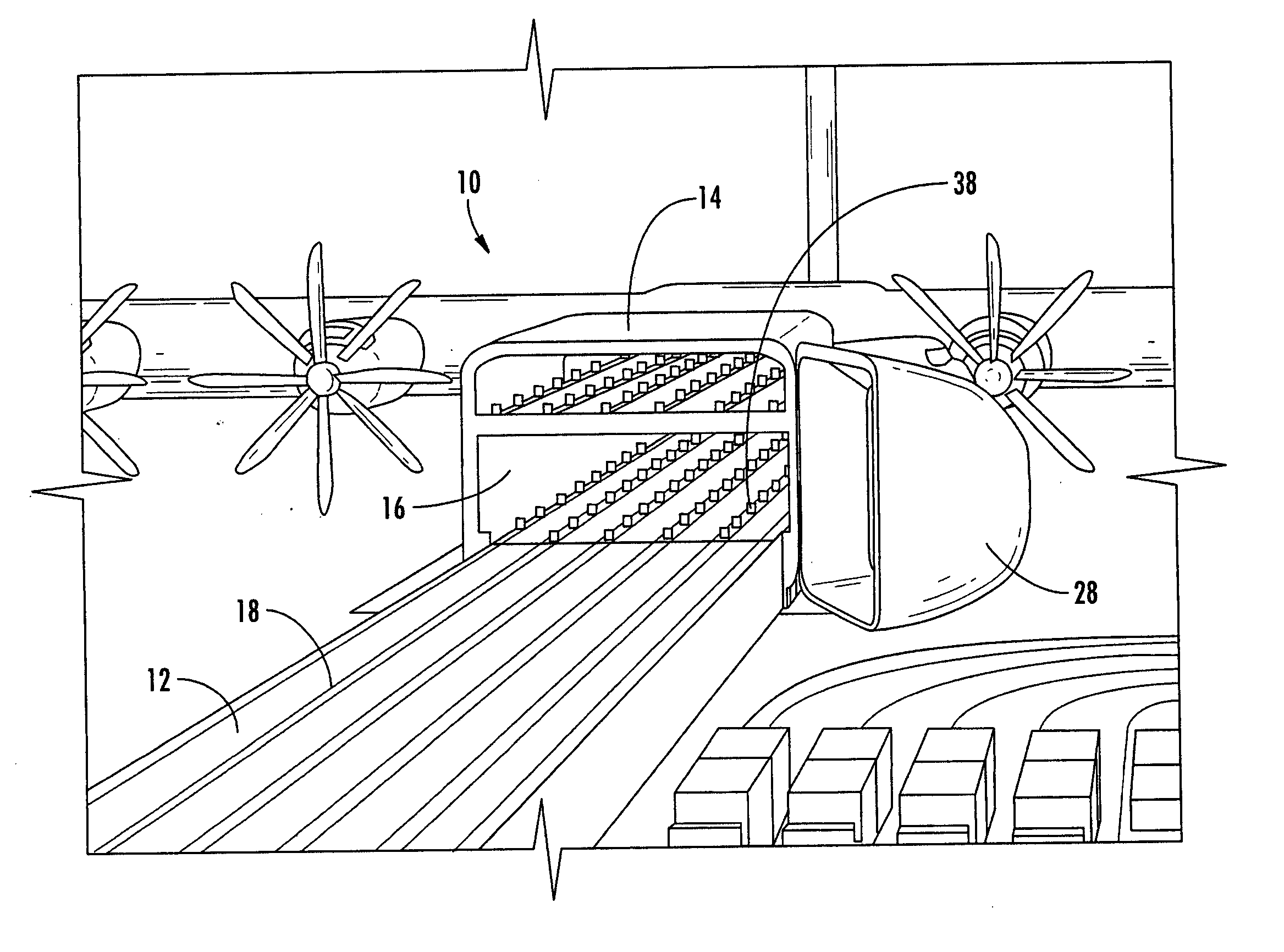 Cargo container handling system and associated method