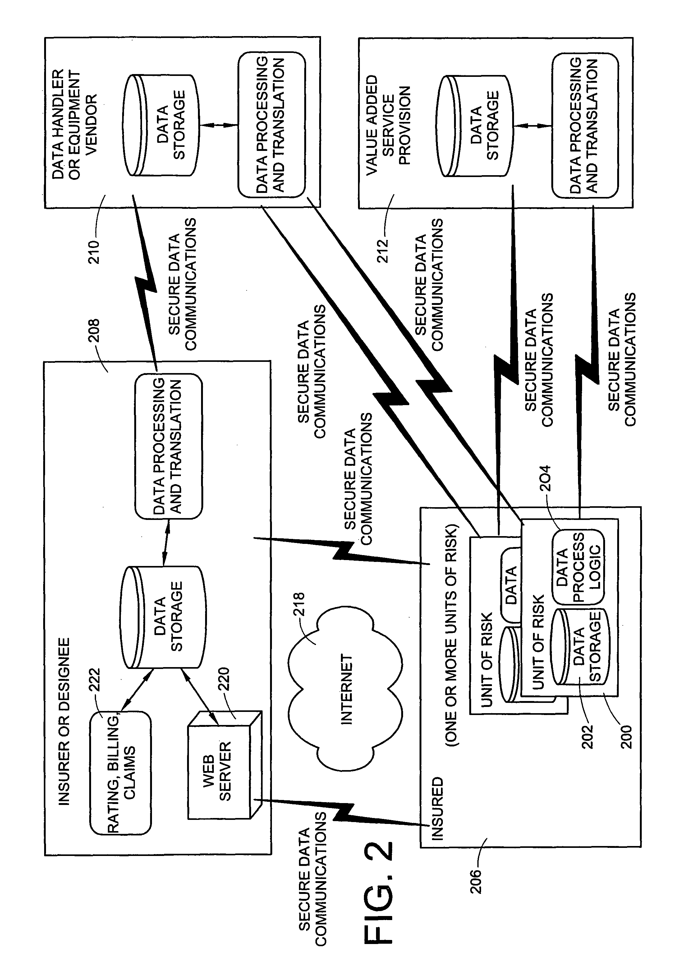 Monitoring system for determining and communicating a cost of insurance