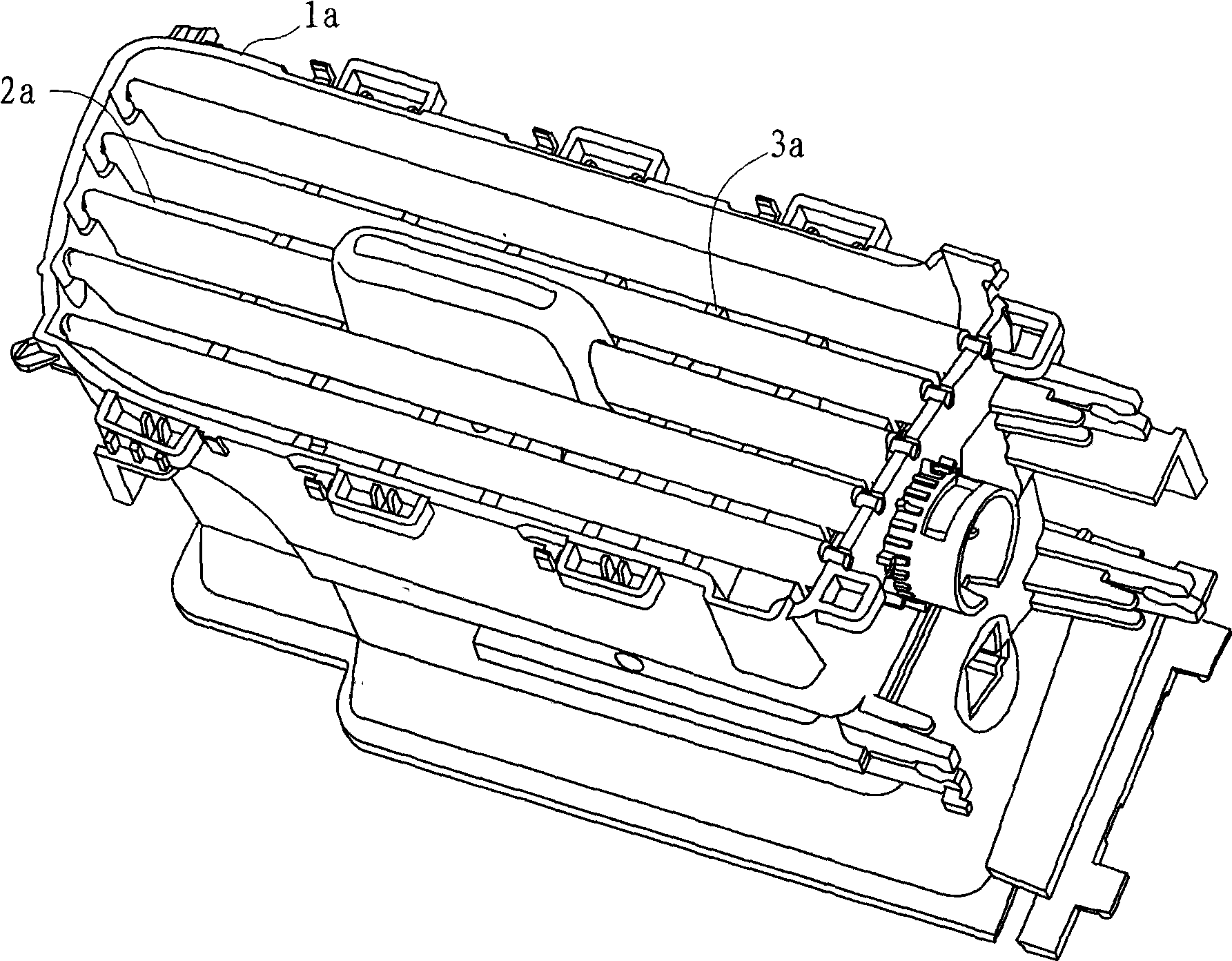 Device for combining and assembling air conditioner discharge set