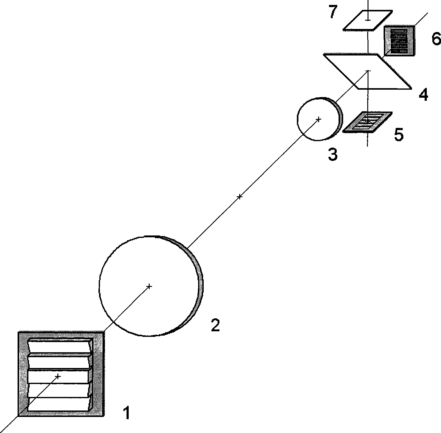 Rectangular optical wedge array telescope antenna of synthetic aperture laser imaging radar