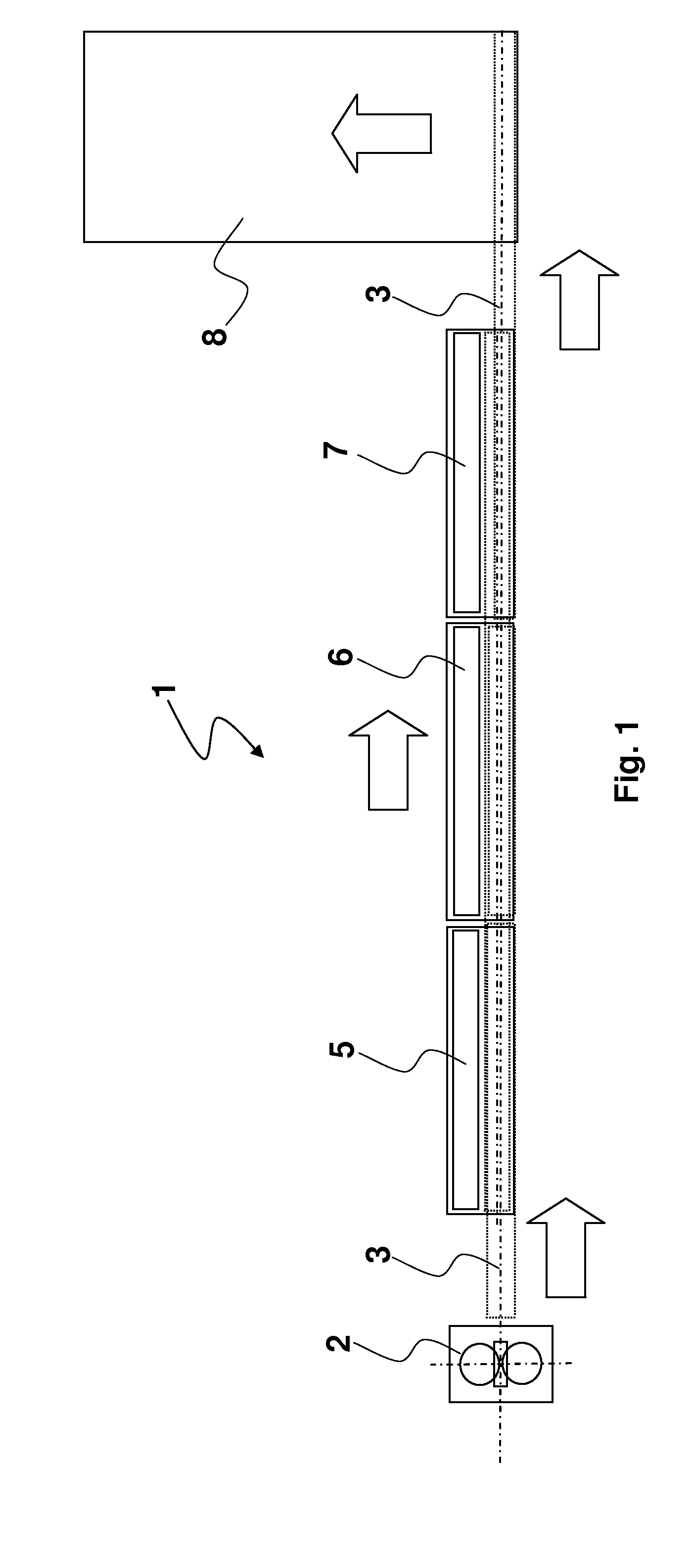 Handling machine for rails and handling process associated thereto