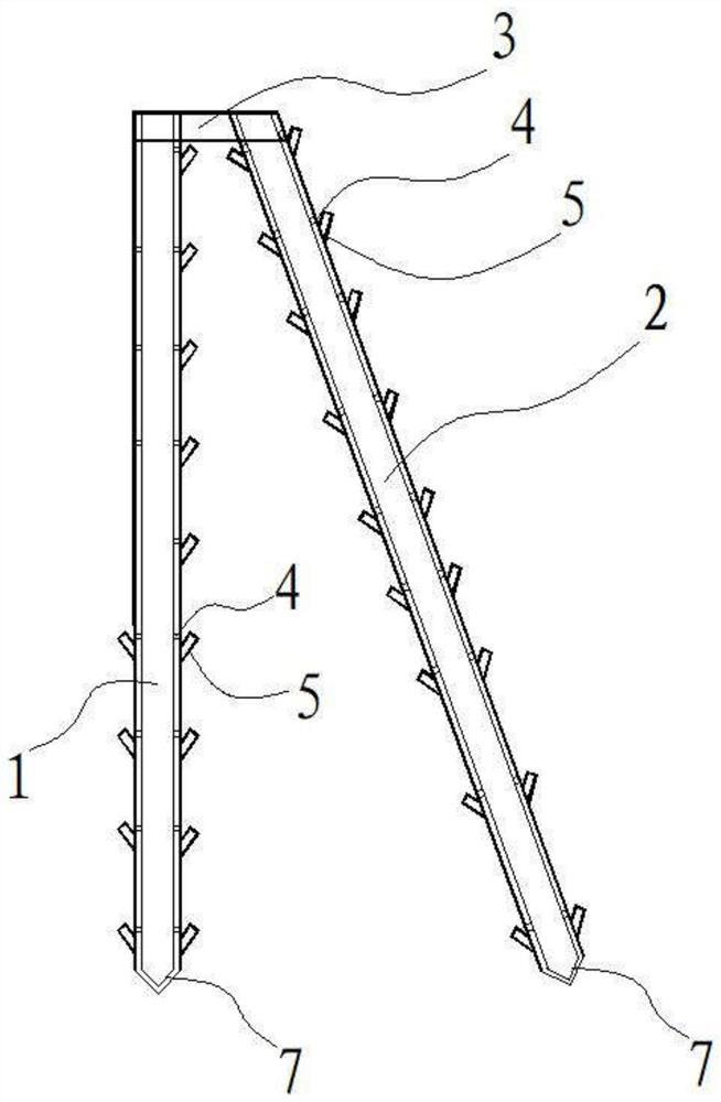 Soil foundation pit steel pipe pile composite supporting structure and construction method