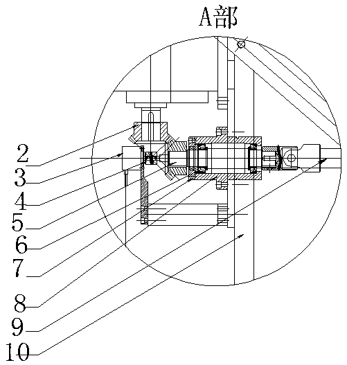 Upper die stamping electrically-controlled numerical adjusting device of ultra-large-size powder press