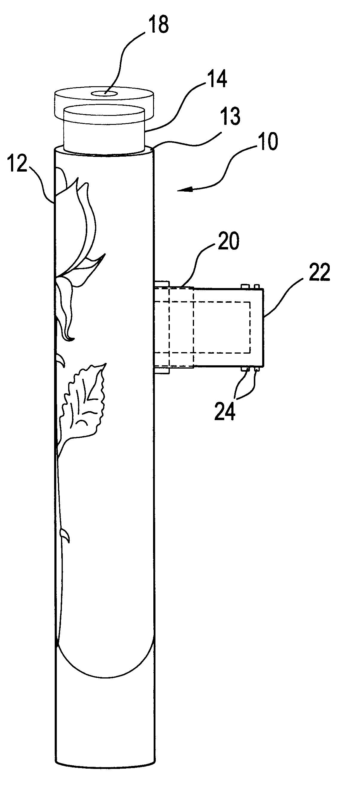 Support structure for attachment to automotive cigarette lighter receptacle