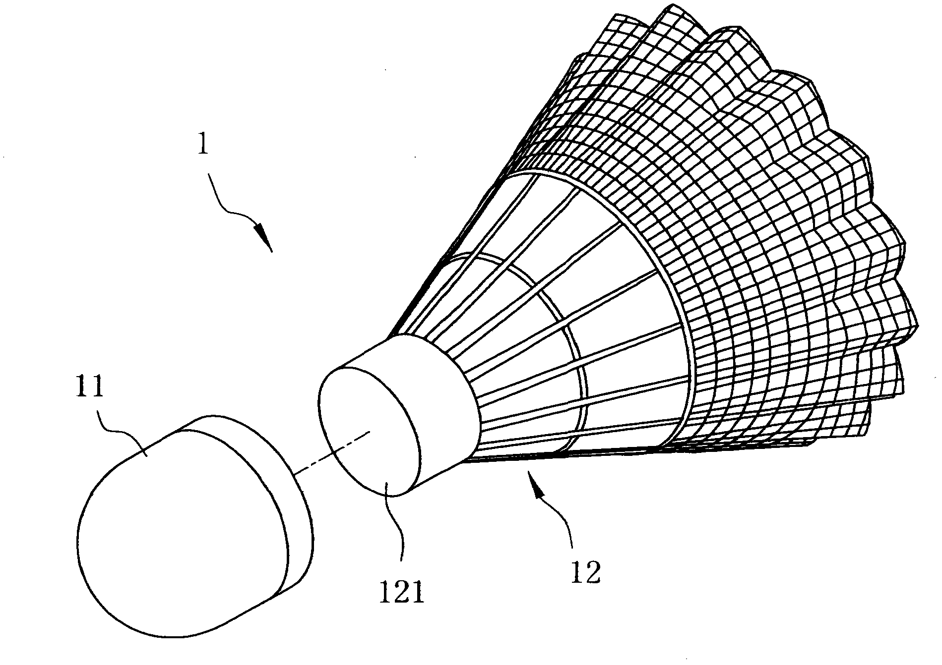Elaborate goose feather shuttlecock and production method thereof
