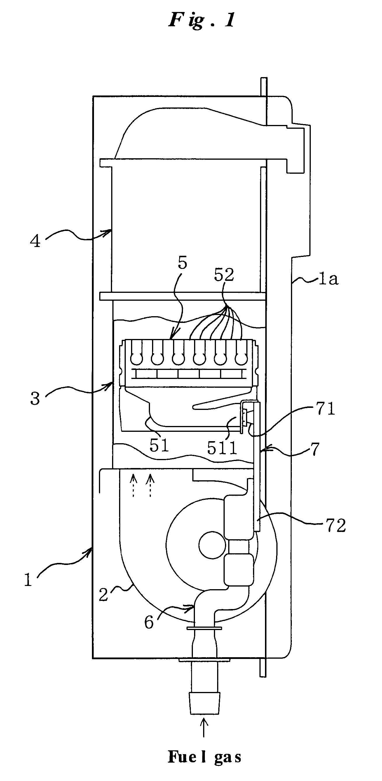 Burner head and gas burning appliance provided with such a burner head
