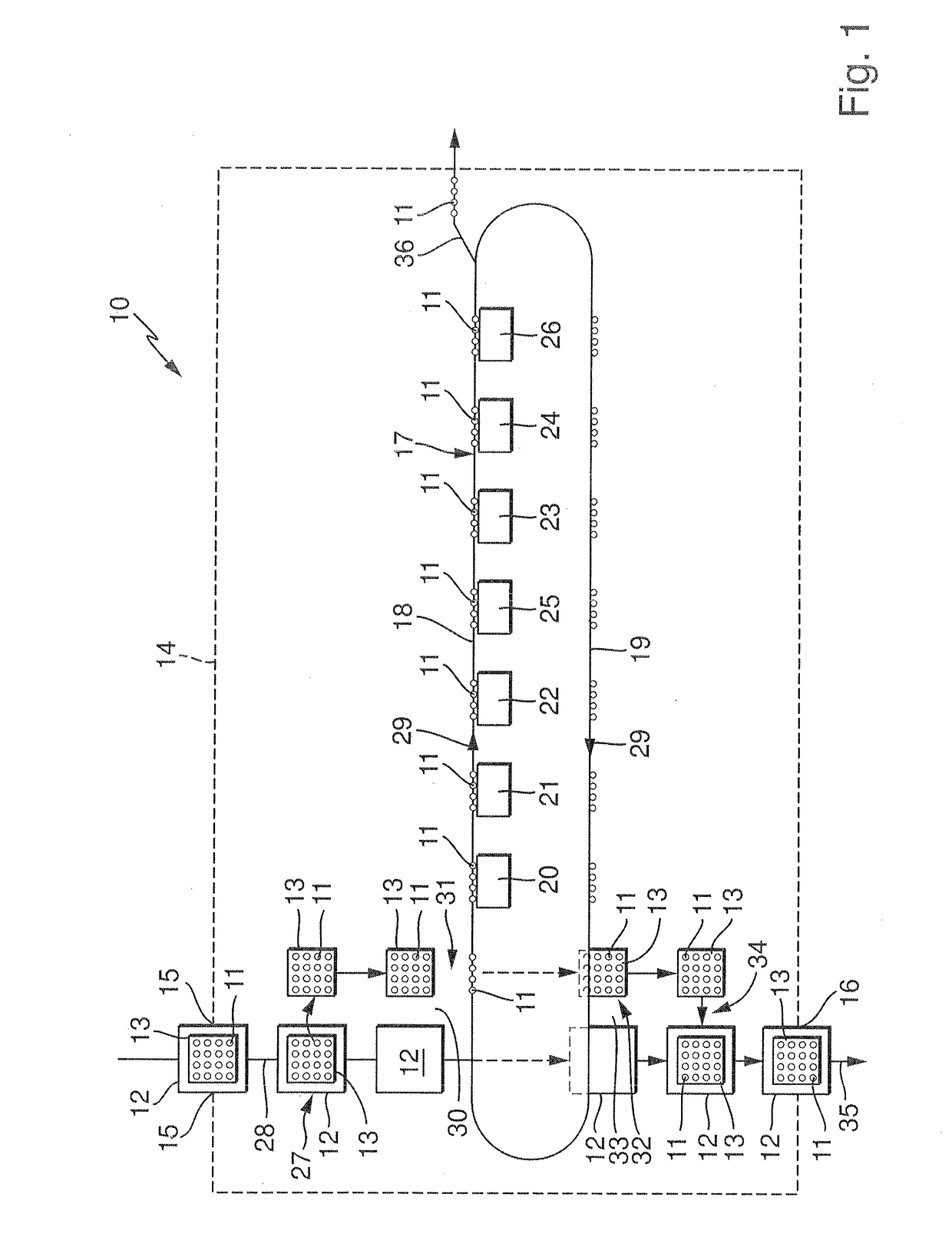 Method and device for filling and closing pharmaceutical objects