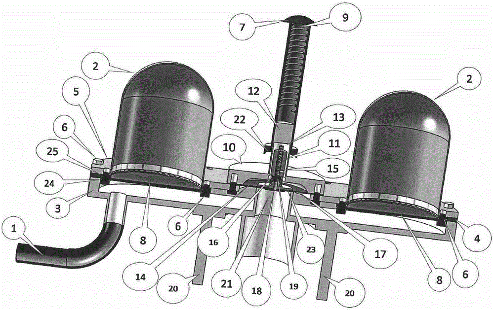 External magnetic plate-piston diaphragm type energy-storing closestool flusher