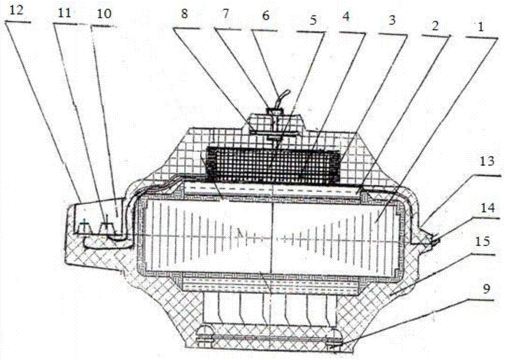 Intermediate transformer and dry electromagnetic device of using same