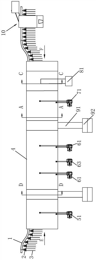 Online automatic cleaning equipment for hanging tool of spraying production line and cleaning method thereof