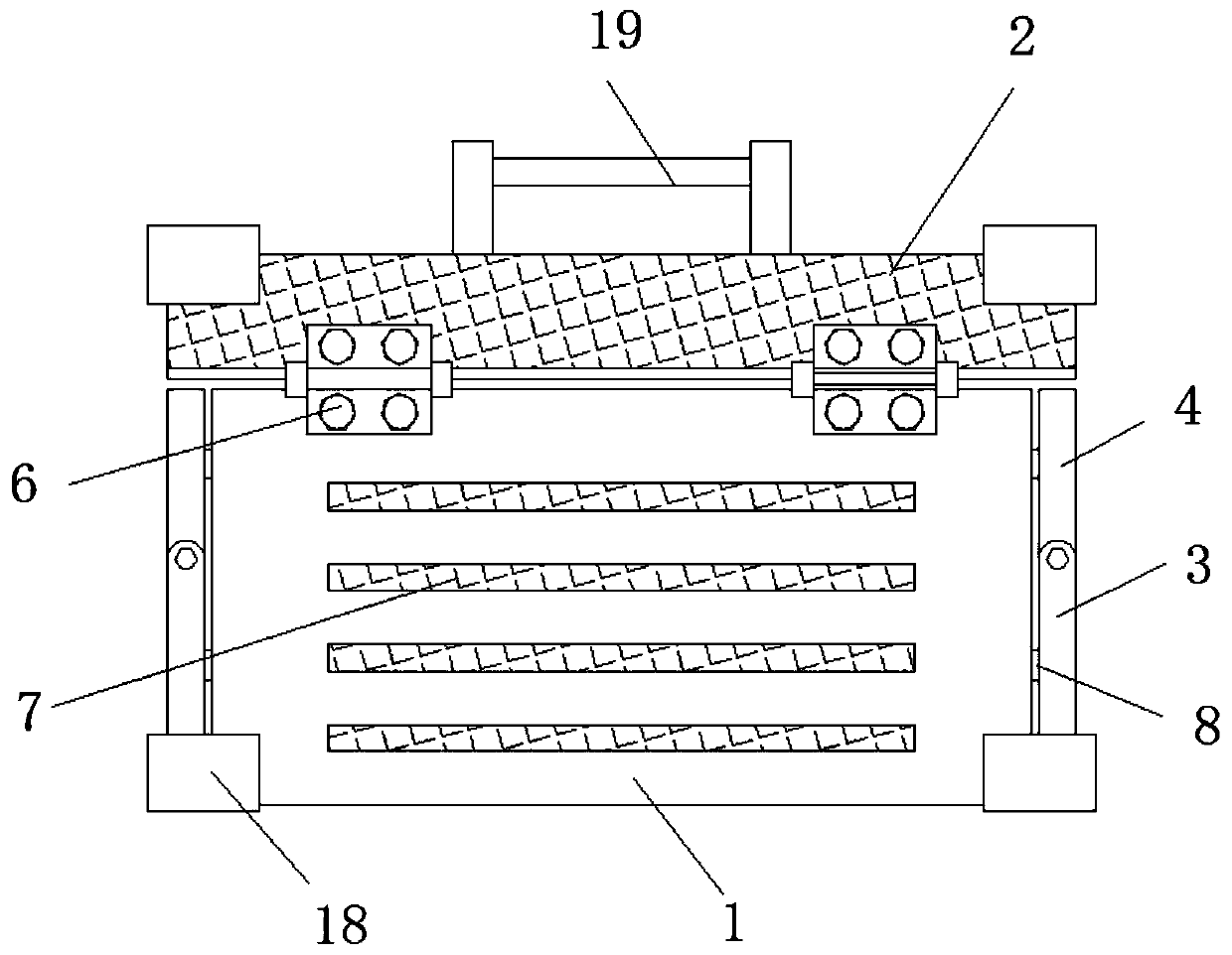 Fixing device for automobile portable non-breathable medical kit