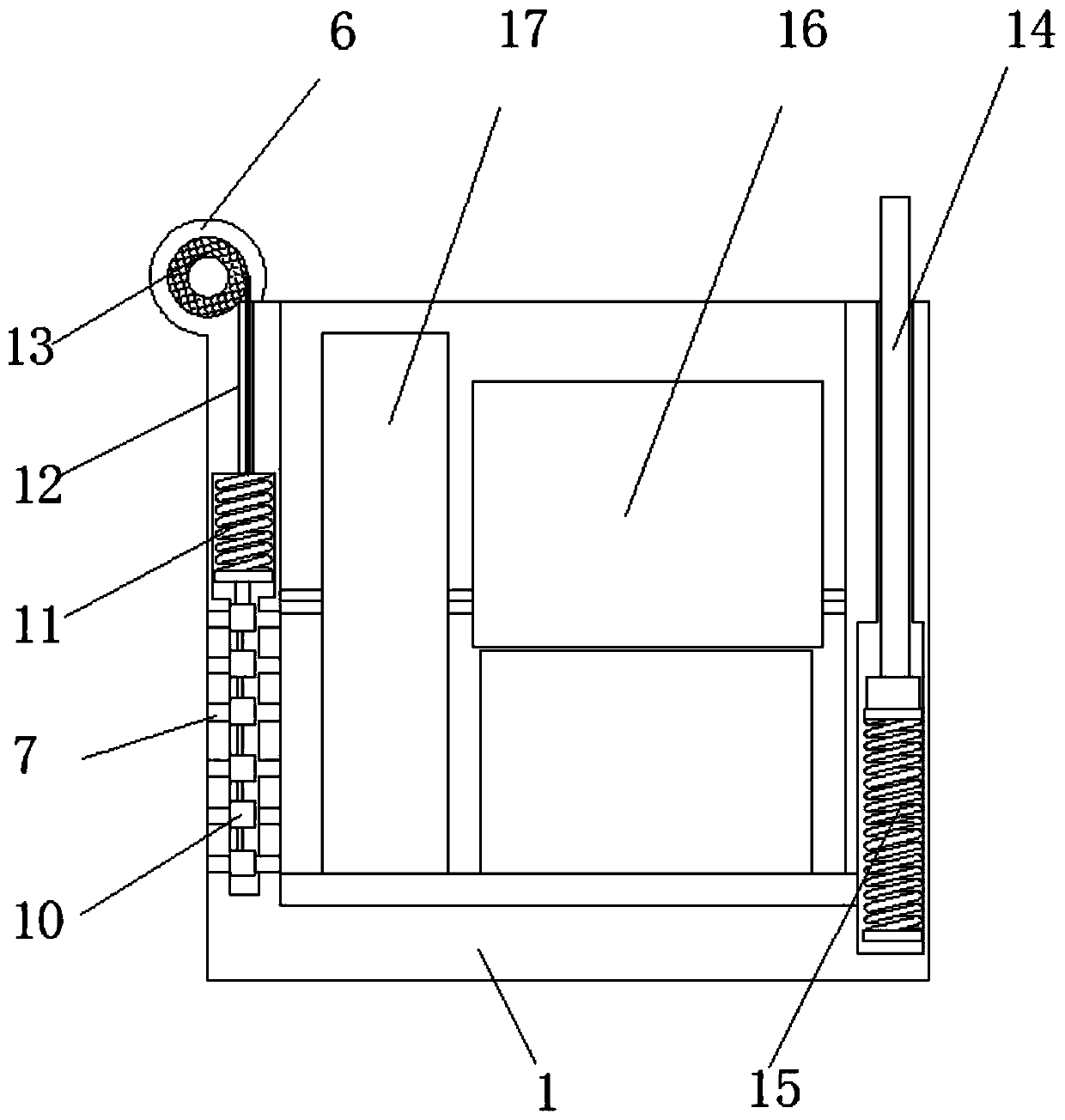 Fixing device for automobile portable non-breathable medical kit