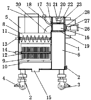 Solid-liquid separation-type garbage processing device