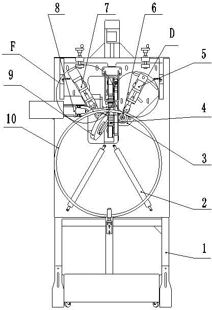 Radial tire steel wire ring cloth wrapping winding machine and realization method thereof