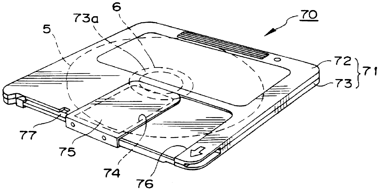 Cartridge for a recording medium having cover bearing elements that prevent dust from entering the cartridge