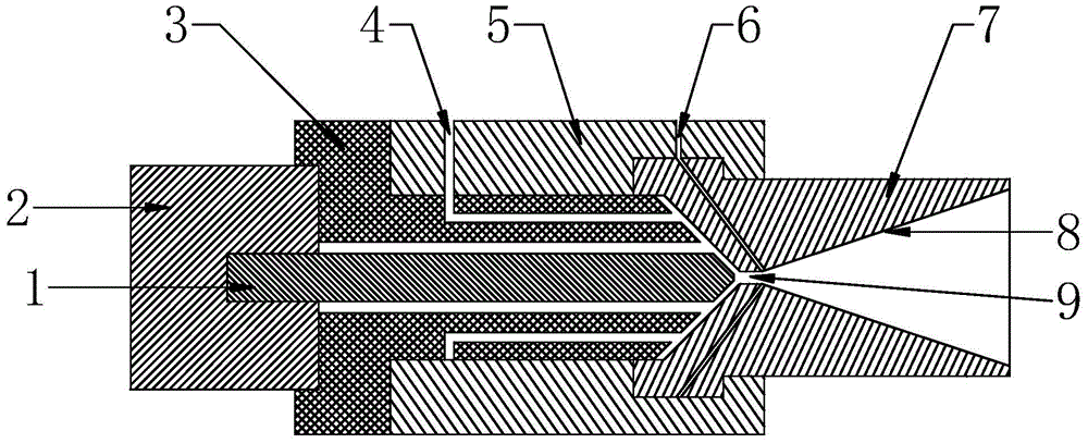 Electric arc heating device capable of generating ultra-high-speed airflow