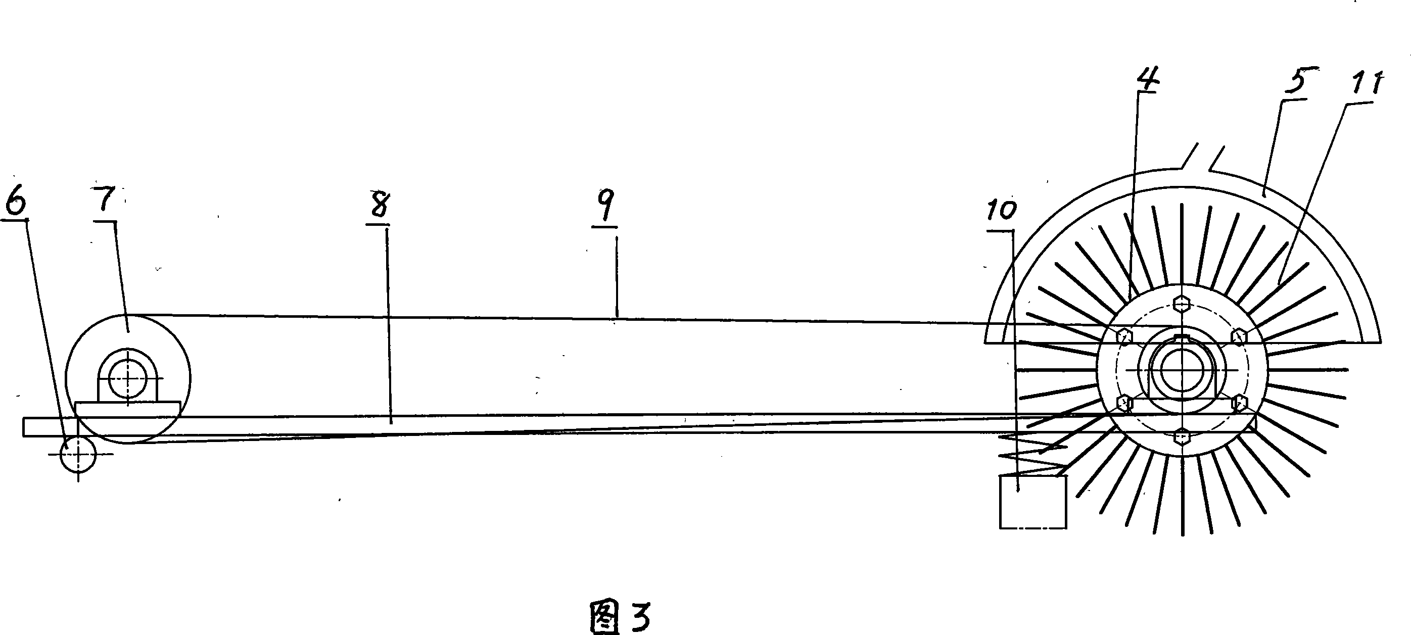 Method and device for transverse feeding removing wood side plate tegument