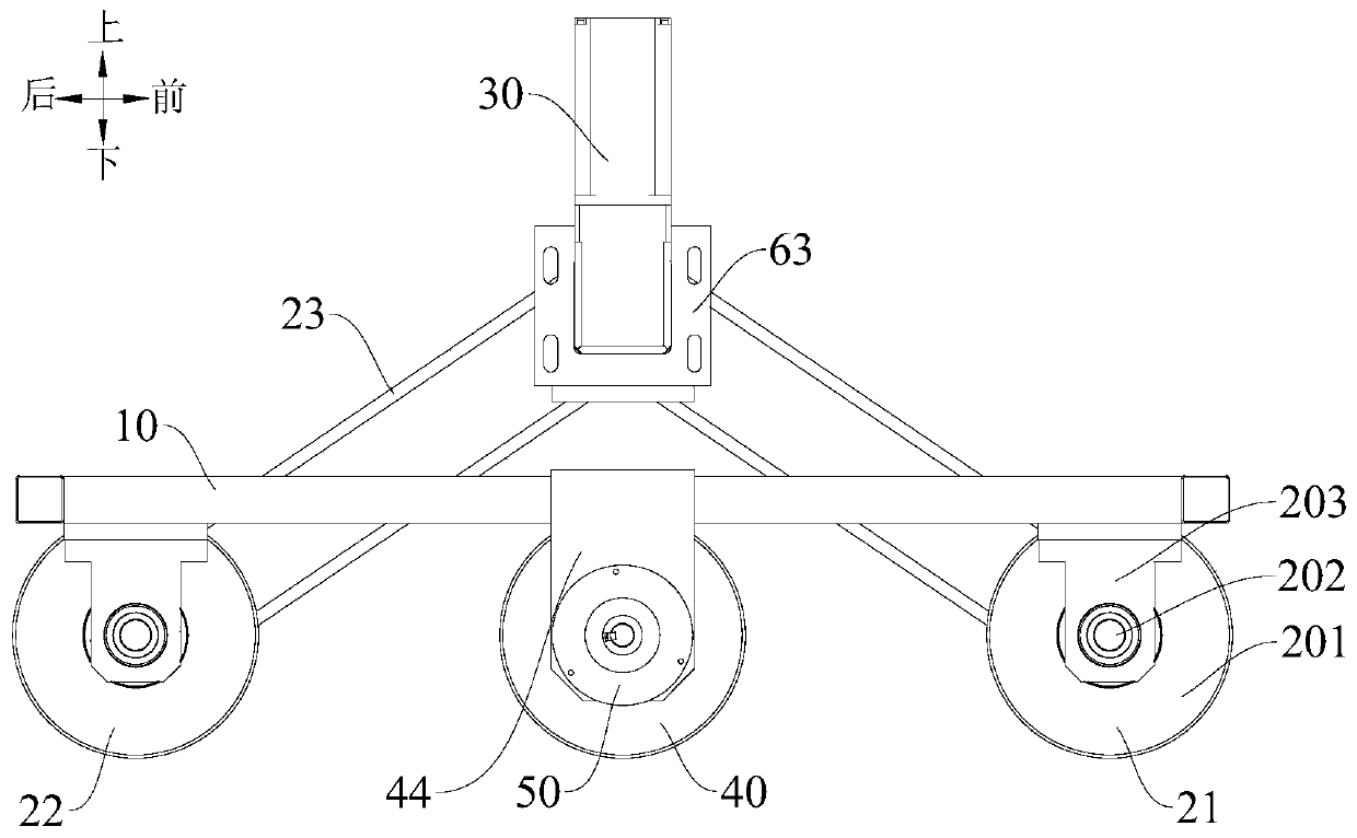 Deviation correction device and method of screeding robot and screeding robot