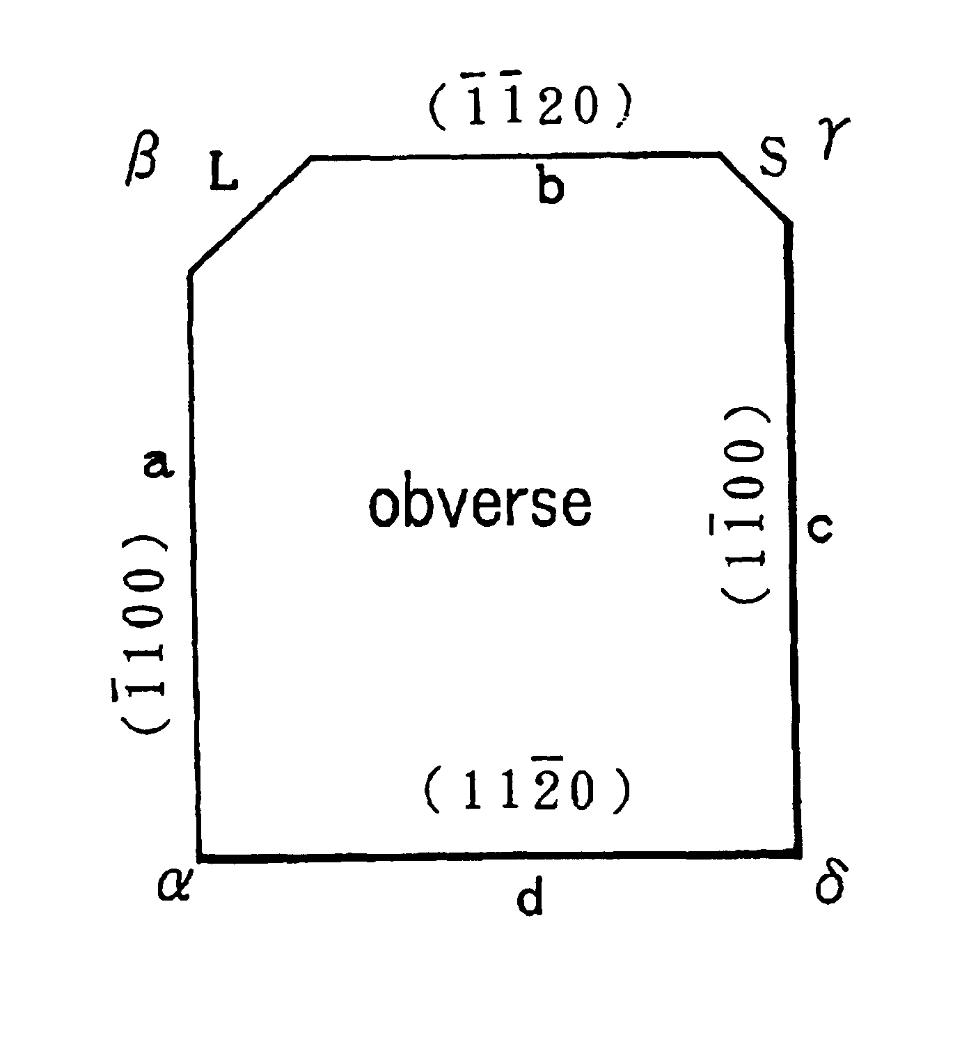 Obverse/reverse discriminative rectangular nitride semiconductor wafer
