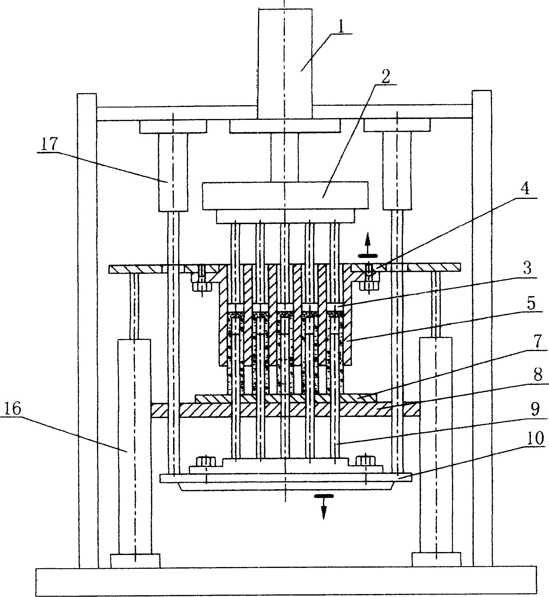Automatic shaping method and equipment for load-bearing hollow brick