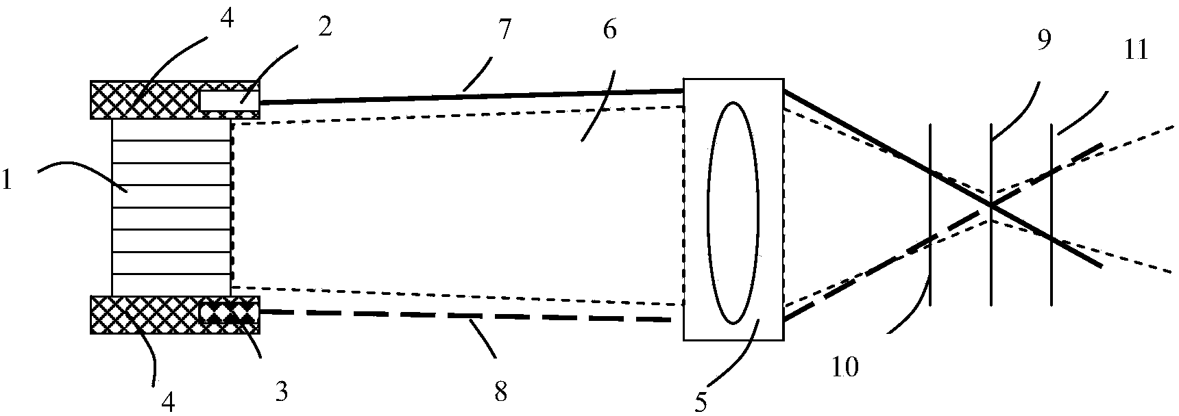 High-power semiconductor laser focus indicator used for laser processing