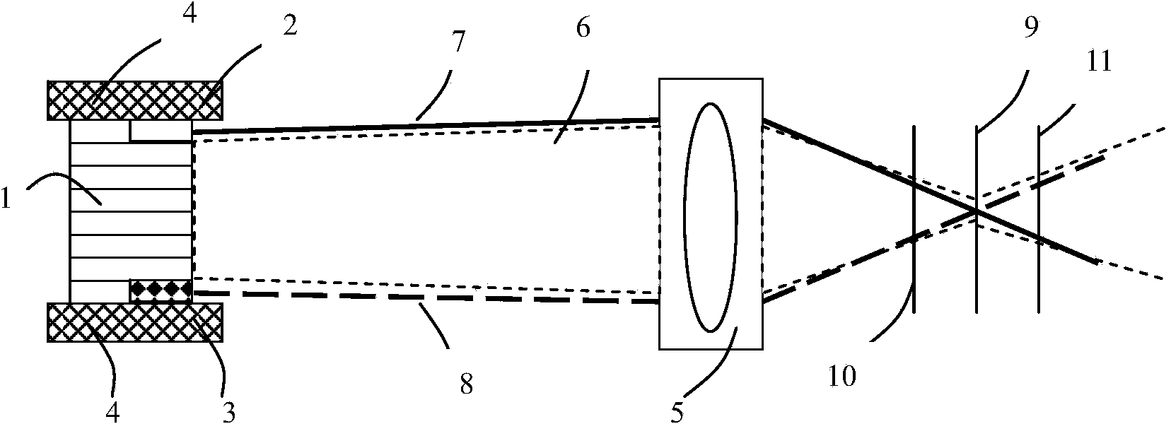 High-power semiconductor laser focus indicator used for laser processing