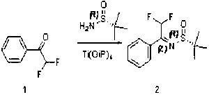Preparation method of chiral alpha-difluoromethyl phenyl ethylamine