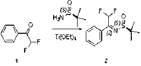Preparation method of chiral alpha-difluoromethyl phenyl ethylamine