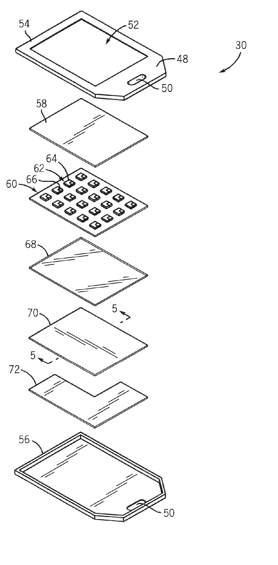 Radiation absorbing x-ray detector panel support