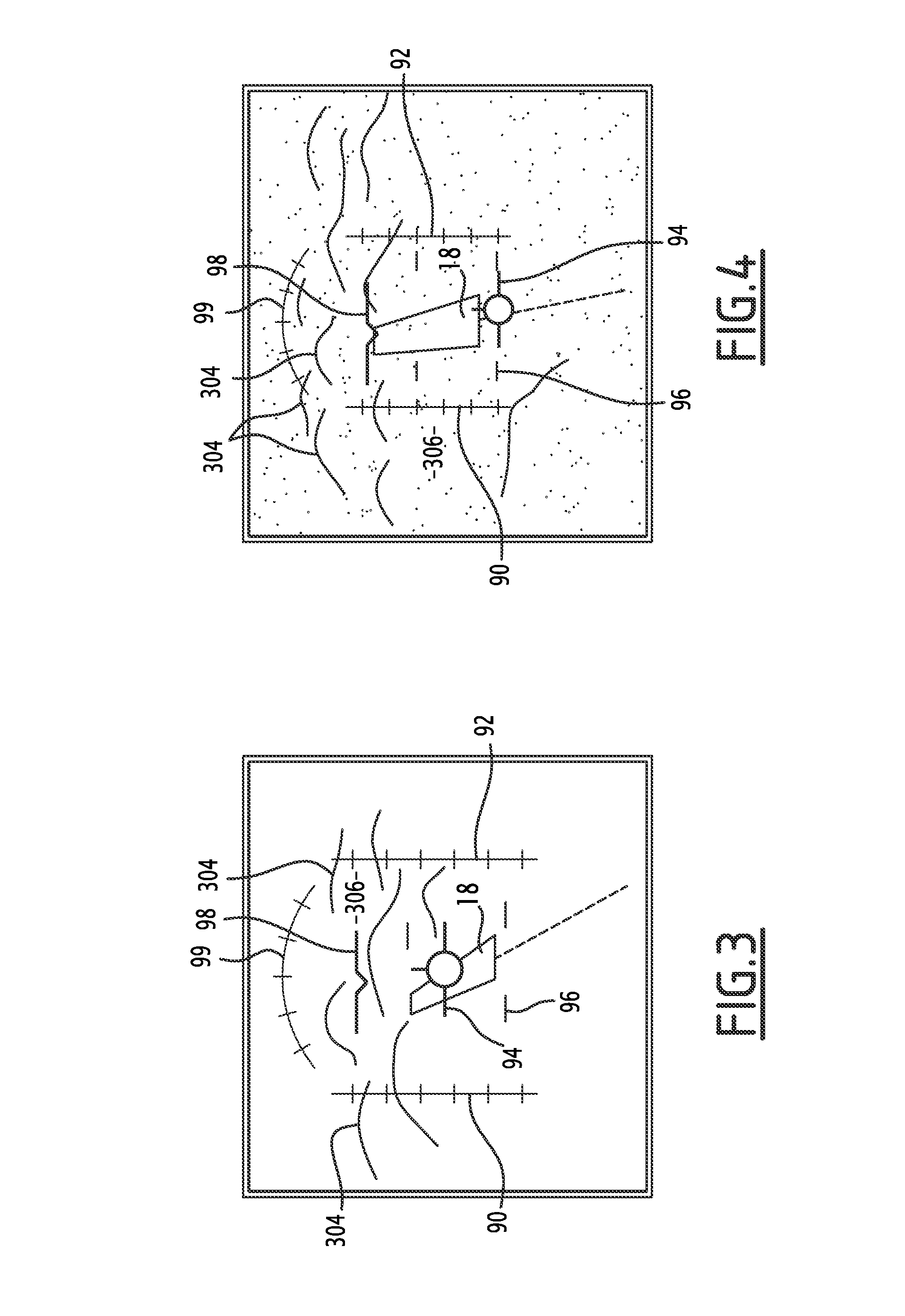 Aircraft vision system with relief lines and associated method