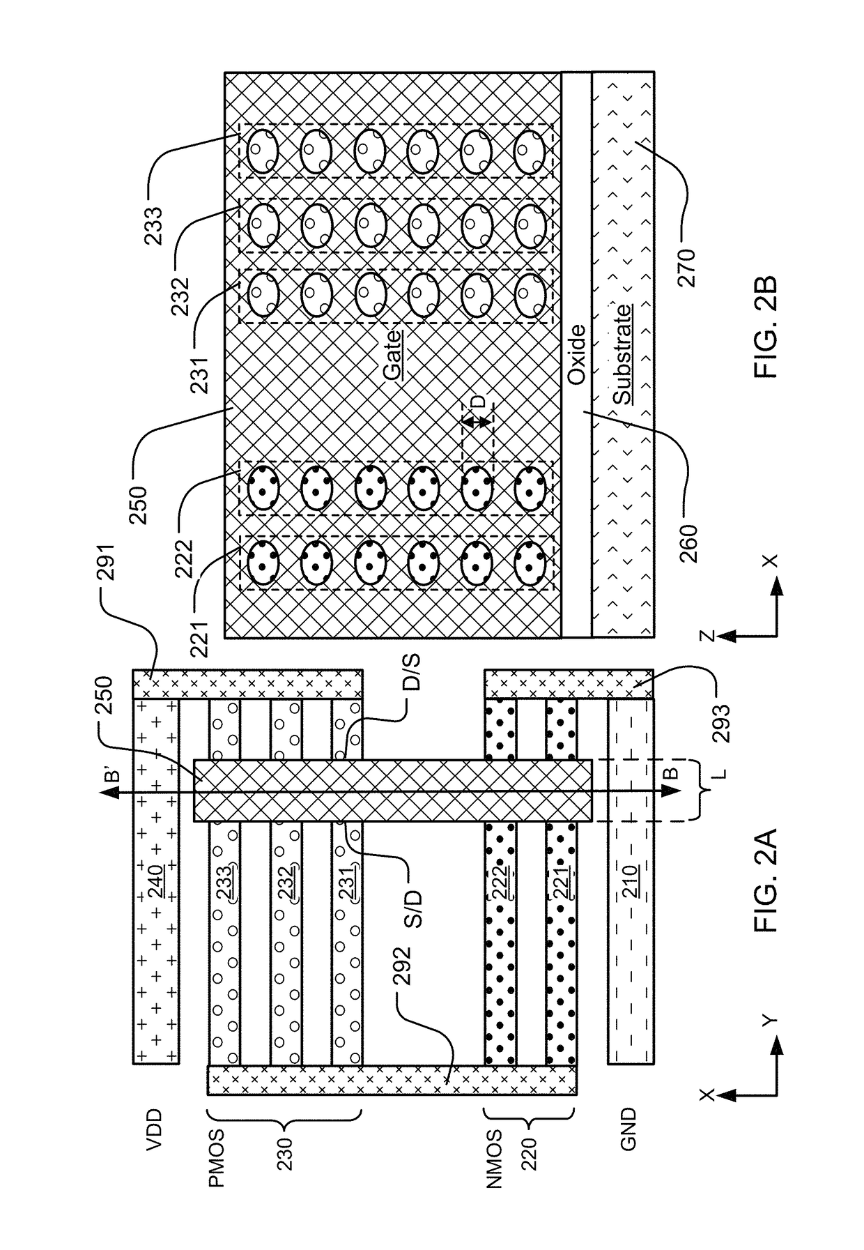 Memory cell including vertical transistors and horizontal nanowire bit lines