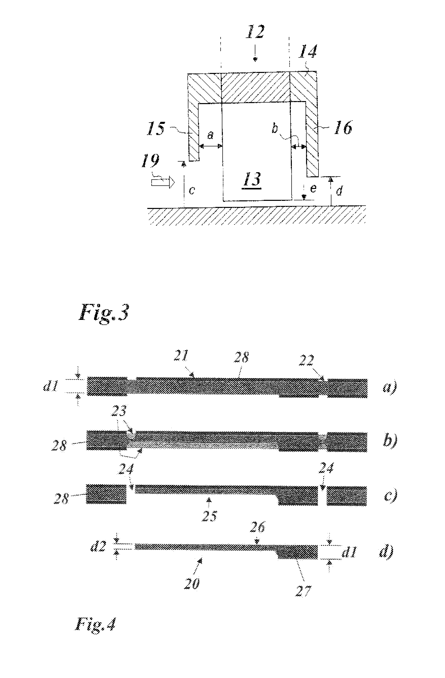 Process for producing leaves for leaf seal