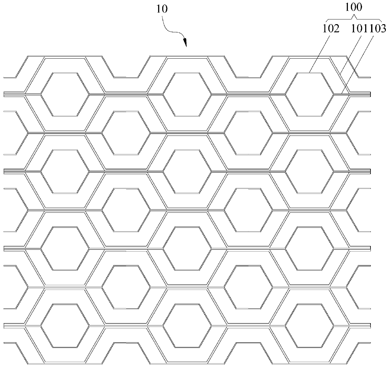 Novel honeycomb structure and honeycomb energy absorption piece