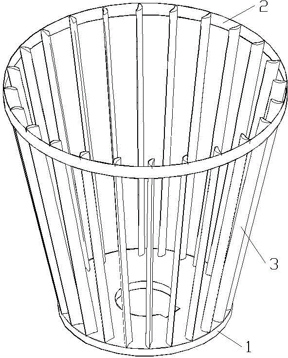 A pulverized coal dynamic separator using curved blades