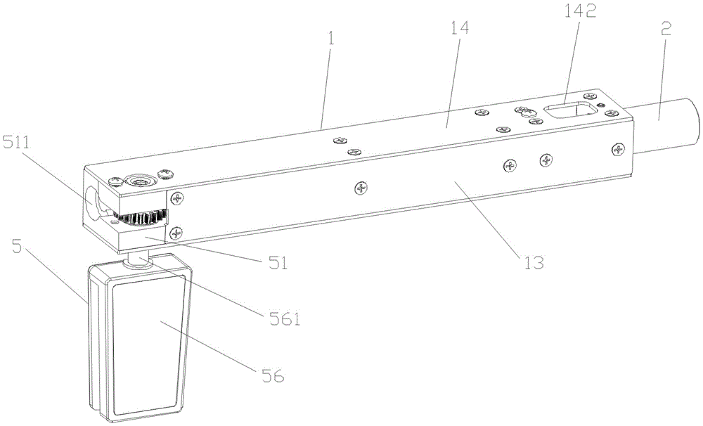 An electric rotating shaft device for a side-hung door of a shower room