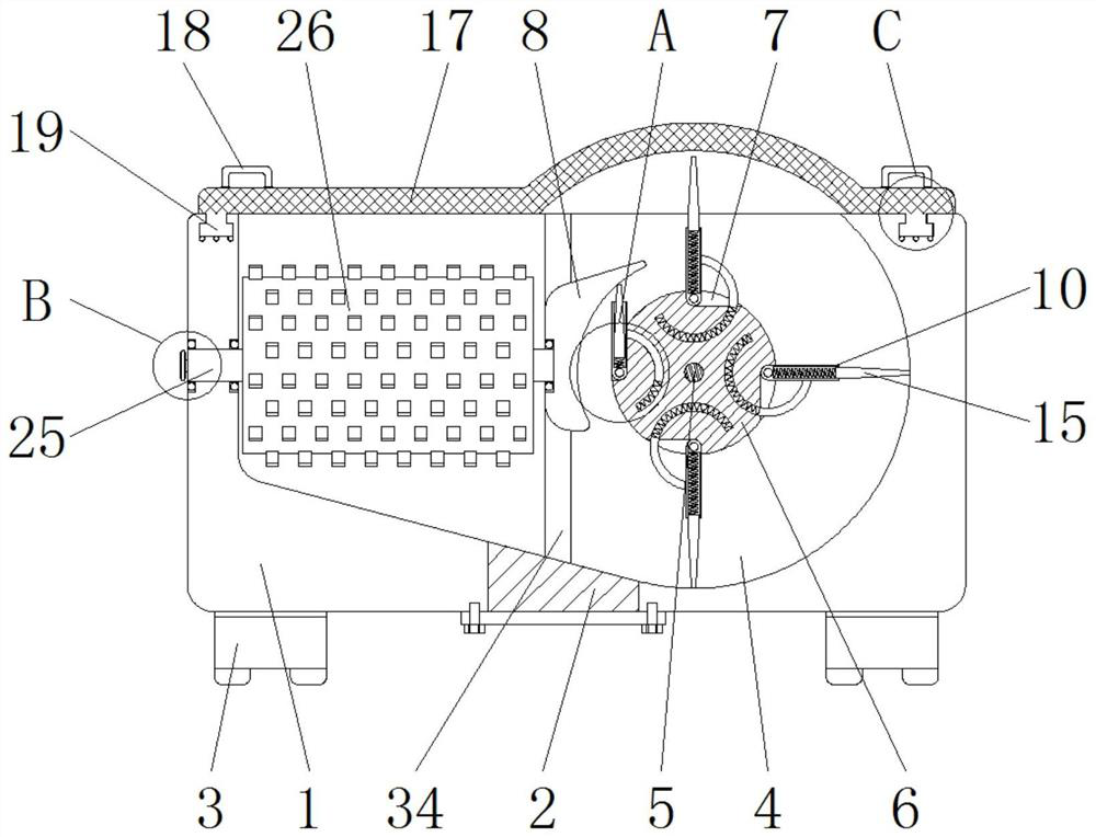 Coal processing crushing device capable of preventing dust from diffusing