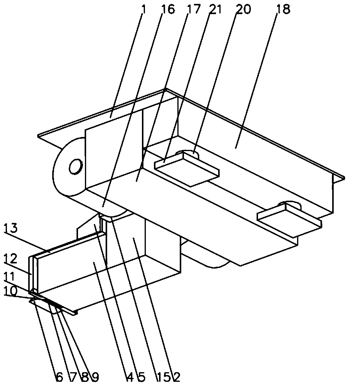 Self-adaptive adjustable tramcar track cleaning device