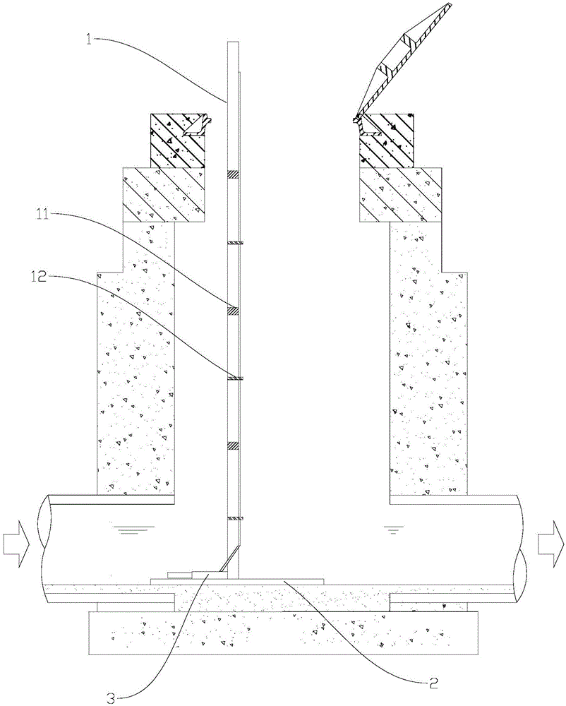 Device for assisting in installation of water depth monitoring pressure sensor