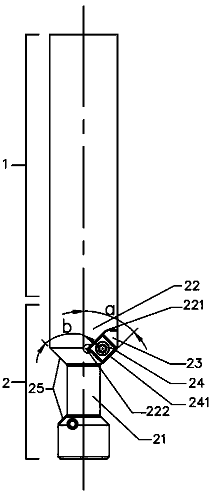 Non-eccentricity type through hole double-face chamfering tool and chamfering process using chamfering tool