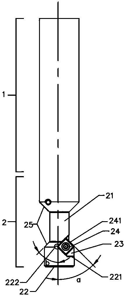 Non-eccentricity type through hole double-face chamfering tool and chamfering process using chamfering tool