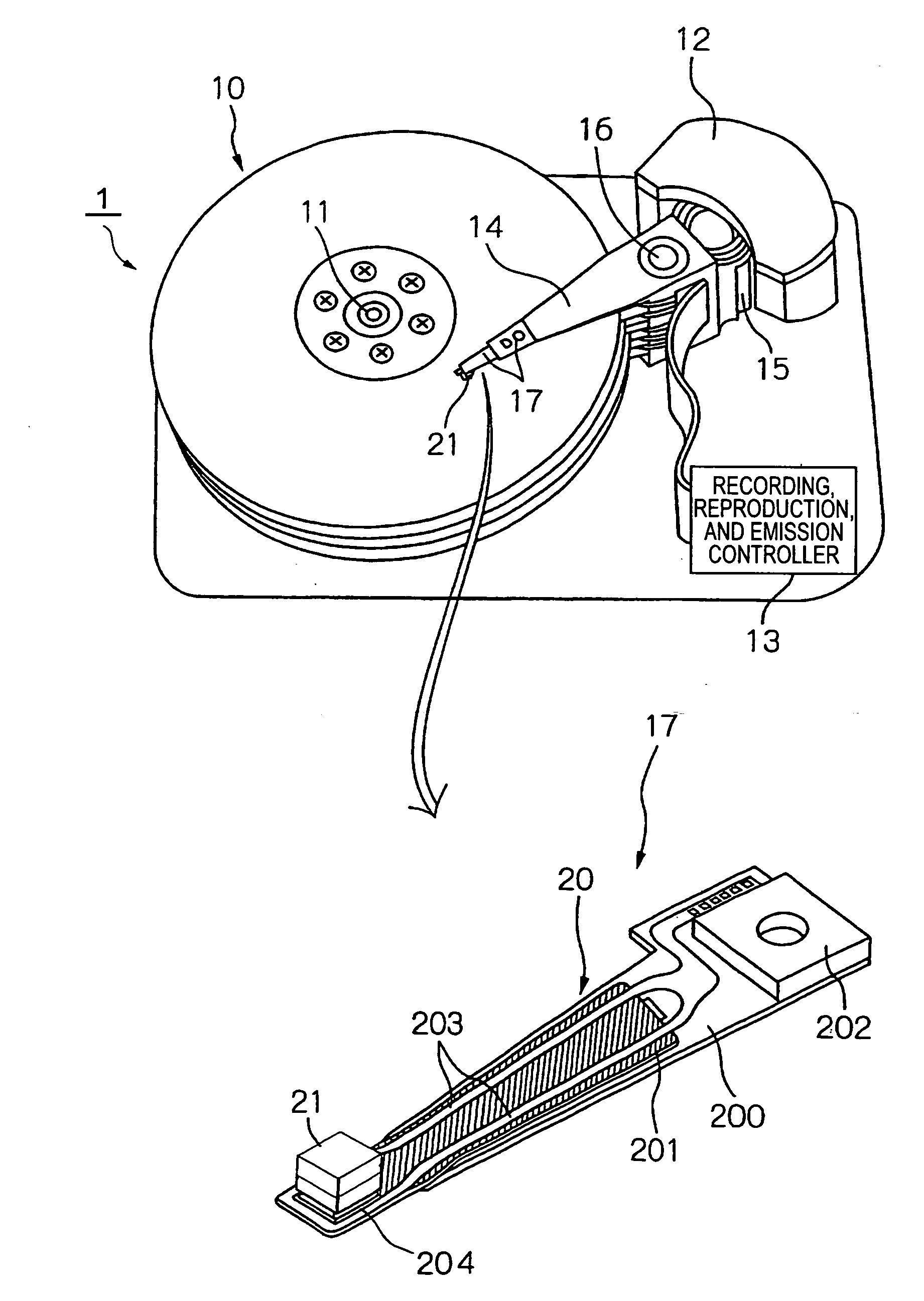 Near-field light generator plate, thermally assisted magnetic head, head gimbal assembly, and hard disk drive